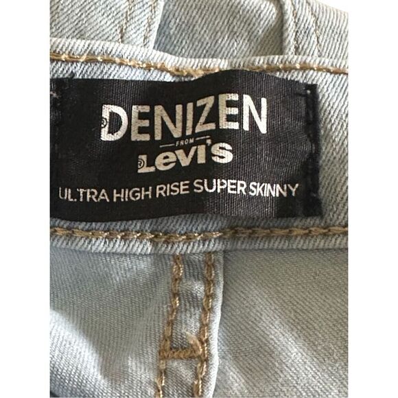 Denizen From Levi's Light Wash Ultra High Rise Super Skinny Jeans Ladies Size 27 - Picture 4 of 12